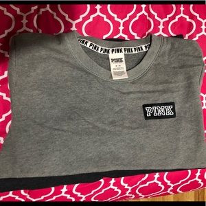 PINK logo sweater